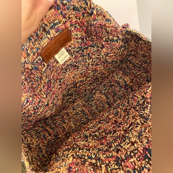 Sezane Raffia June Basket Tote Bag Multicolor - Picture 5 of 10